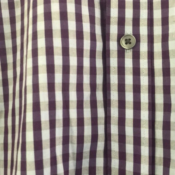 Gap blue/gray/purple check button shirt, XL - Picture 3 of 5